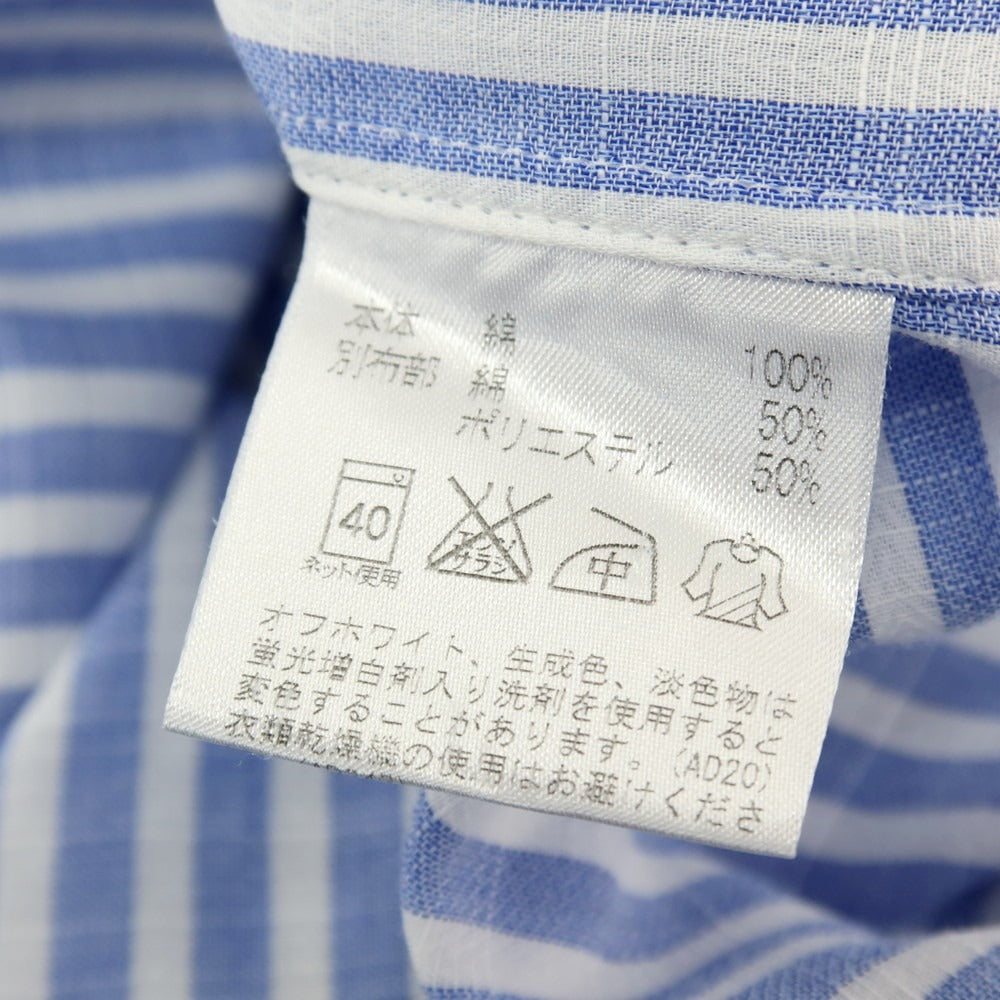 【中古】ダーバン D’URBAN コットン ストライプ 半袖シャツ ブルーxホワイト【サイズ43】【 状態ランクB 】【 メンズ 】