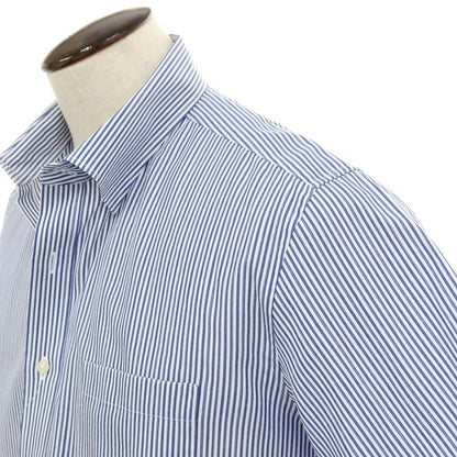 【中古】ダーバン D’URBAN コットン ストライプ 半袖シャツ ライトネイビーxホワイト【サイズ43】【 状態ランクB 】【 メンズ 】