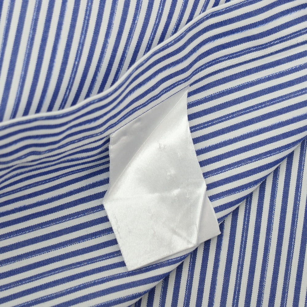 【中古】ダーバン D’URBAN コットン ストライプ 半袖シャツ ライトネイビーxホワイト【サイズ43】【 状態ランクB 】【 メンズ 】