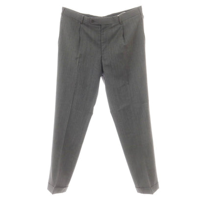 【中古】ランバンコレクション LANVIN COLLECTION ウール ドレススラックスパンツ ダークグレー系【 94 】【 状態ランクB 】【 メンズ 】