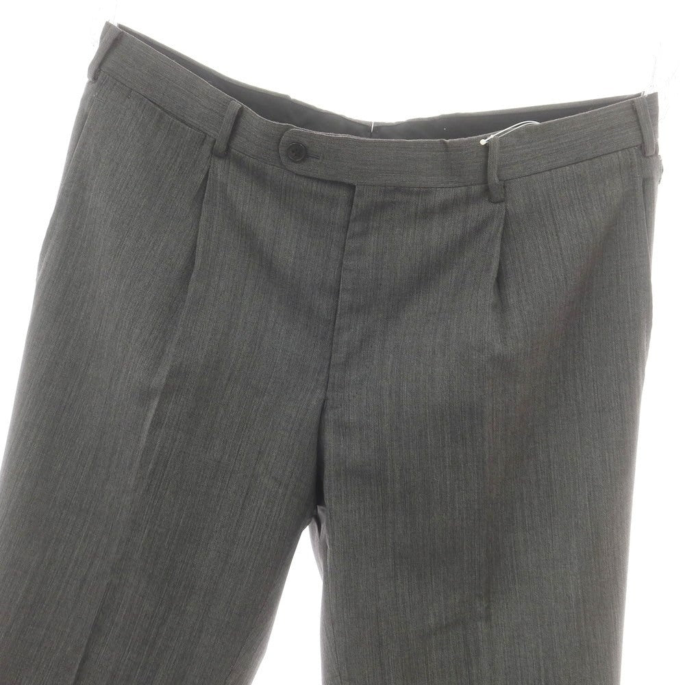 【中古】ランバンコレクション LANVIN COLLECTION ウール ドレススラックスパンツ ダークグレー系【 94 】【 状態ランクB 】【 メンズ 】