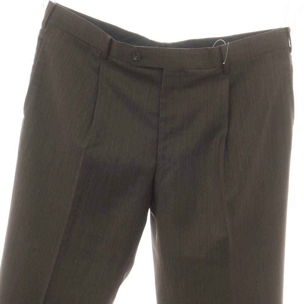 【中古】ランバンコレクション LANVIN COLLECTION ウール ドレススラックスパンツ ブラウン【 94 】【 状態ランクB 】【 メンズ 】