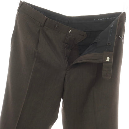 【中古】ランバンコレクション LANVIN COLLECTION ウール ドレススラックスパンツ ブラウン【 94 】【 状態ランクB 】【 メンズ 】