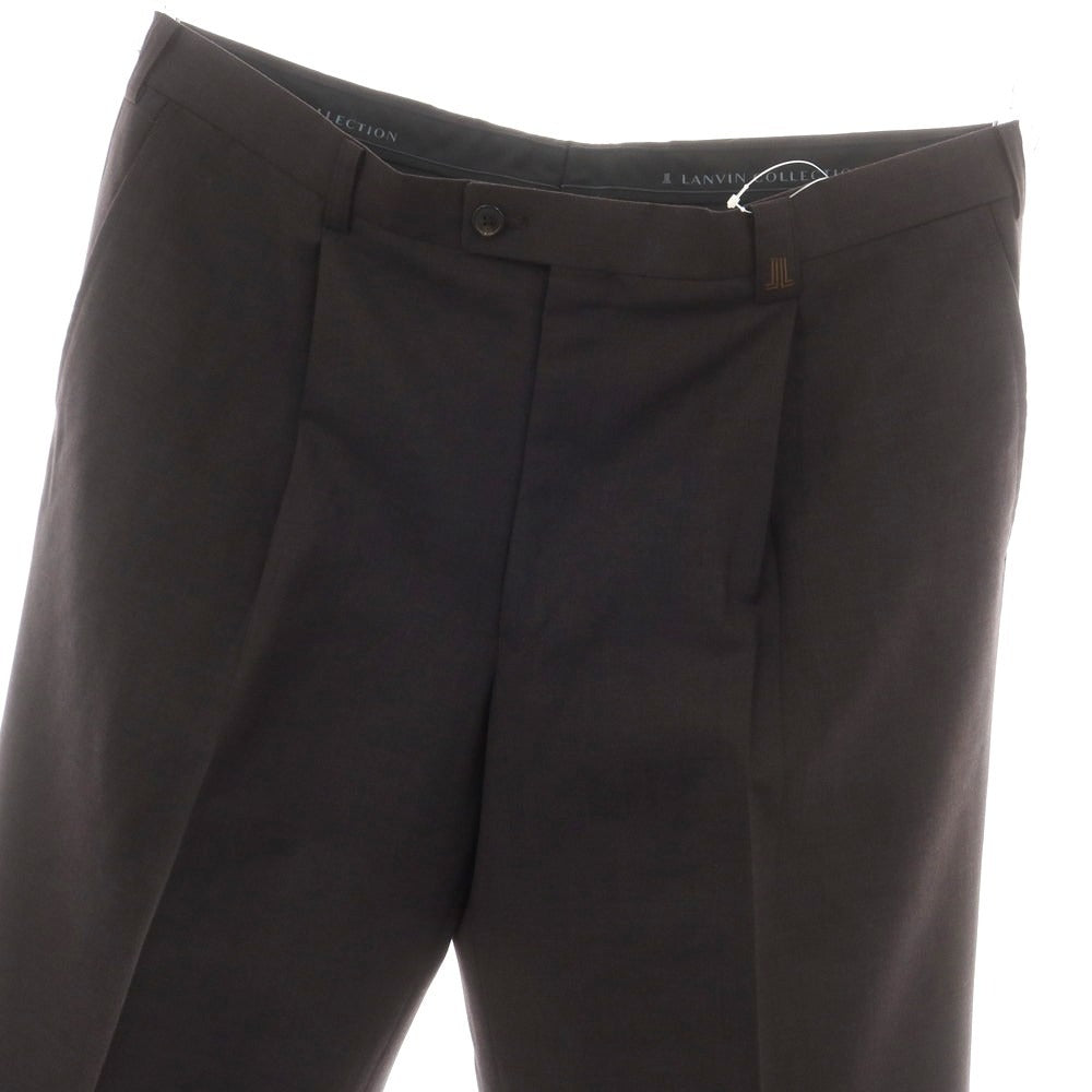 【中古】ランバンコレクション LANVIN COLLECTION ウール ドレススラックスパンツ ダークブラウン【 94 】【 状態ランクB 】【 メンズ 】