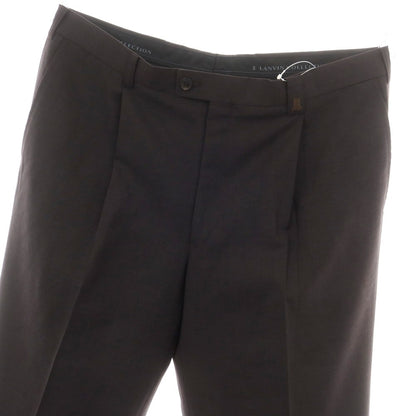 【中古】ランバンコレクション LANVIN COLLECTION ウール ドレススラックスパンツ ダークブラウン【 94 】【 状態ランクB 】【 メンズ 】
