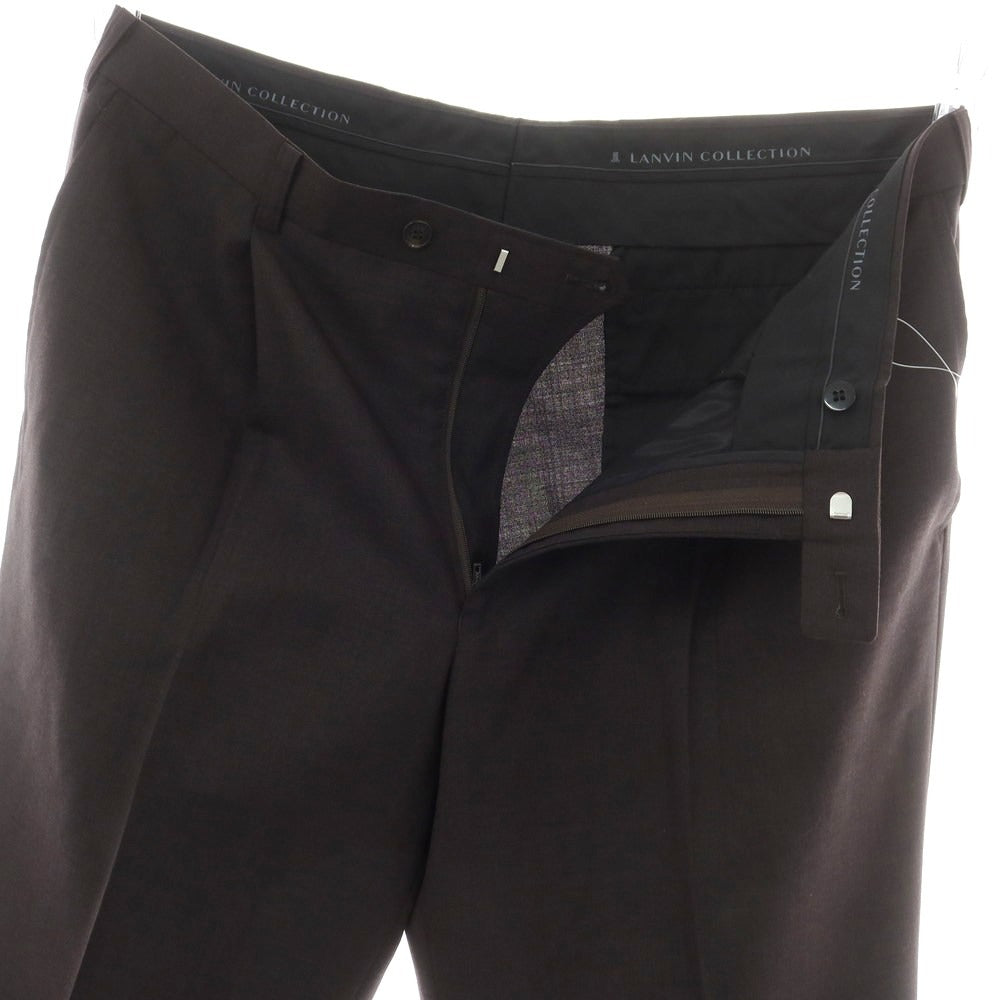 【中古】ランバンコレクション LANVIN COLLECTION ウール ドレススラックスパンツ ダークブラウン【 94 】【 状態ランクB 】【 メンズ 】