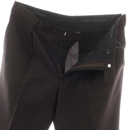 【中古】ランバンコレクション LANVIN COLLECTION ウール ドレススラックスパンツ ダークブラウン【 94 】【 状態ランクB 】【 メンズ 】