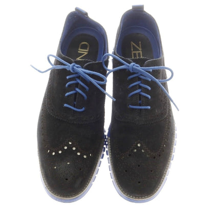 【中古】コールハーン COLE HAAN ZEROGRAND ウイングチップ スニーカー ブラックxブルー【 10 1/2M 】【 状態ランクC 】【 メンズ 】