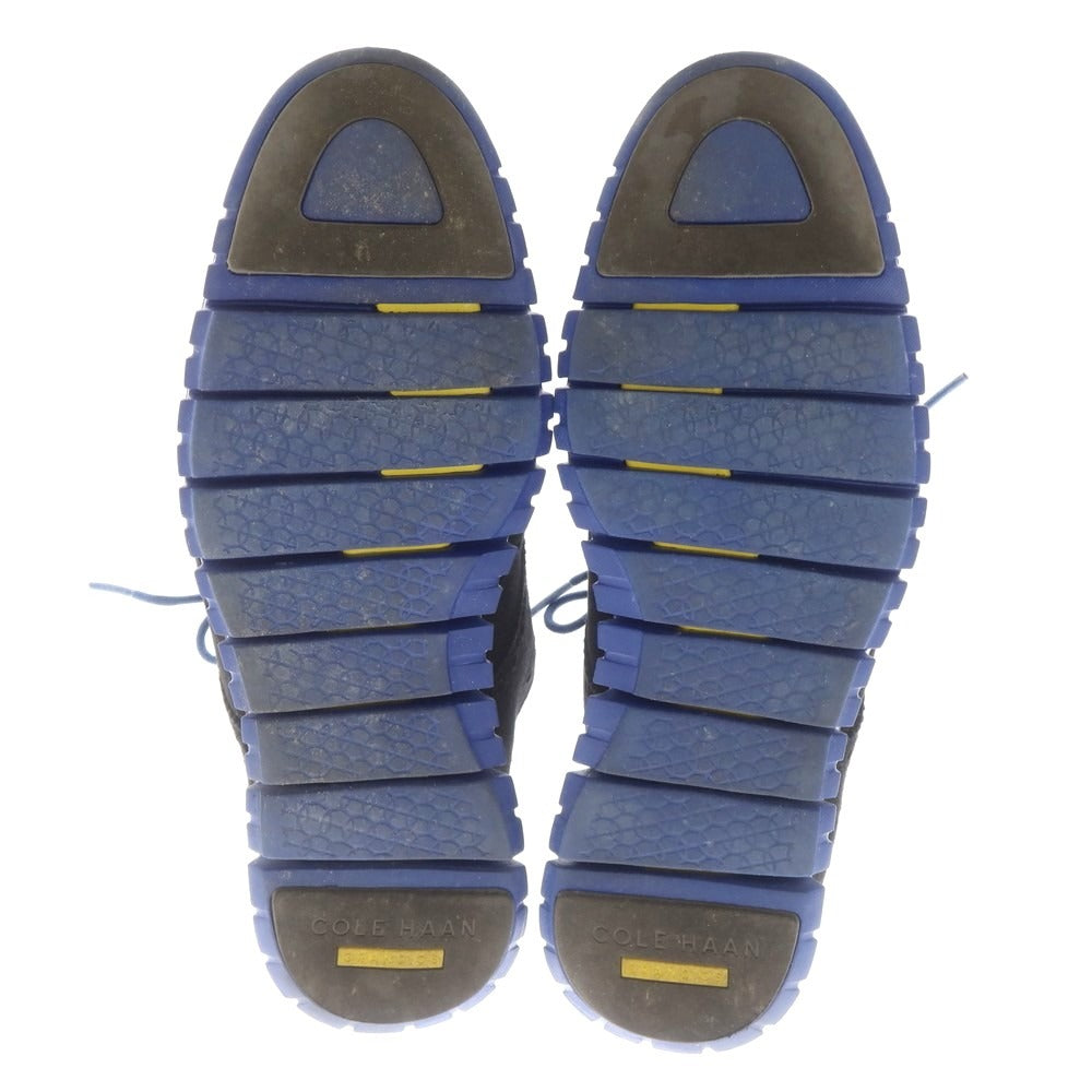 【中古】コールハーン COLE HAAN ZEROGRAND ウイングチップ スニーカー ブラックxブルー【 10 1/2M 】【 状態ランクC 】【 メンズ 】