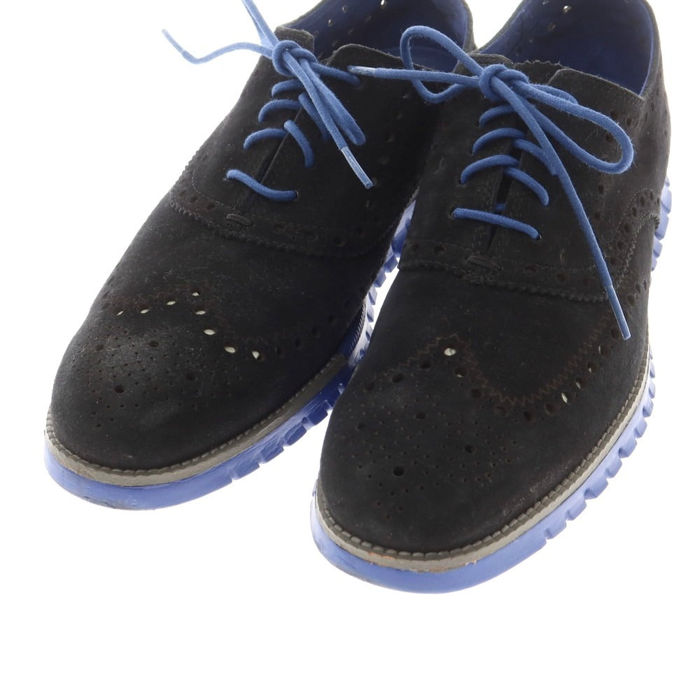 【中古】コールハーン COLE HAAN ZEROGRAND ウイングチップ スニーカー ブラックxブルー【 10 1/2M 】【 状態ランクC 】【 メンズ 】