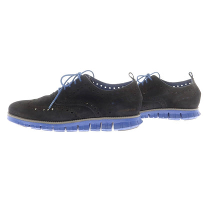 【中古】コールハーン COLE HAAN ZEROGRAND ウイングチップ スニーカー ブラックxブルー【 10 1/2M 】【 状態ランクC 】【 メンズ 】