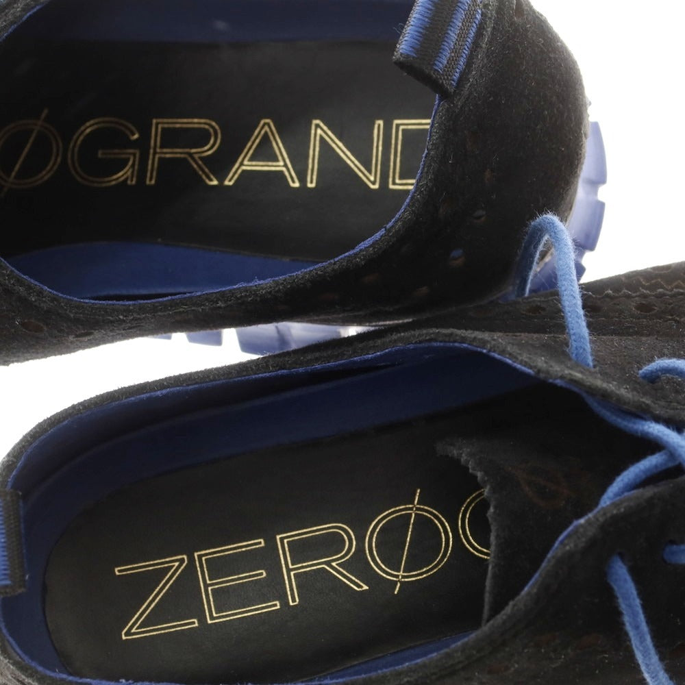 【中古】コールハーン COLE HAAN ZEROGRAND ウイングチップ スニーカー ブラックxブルー【 10 1/2M 】【 状態ランクC 】【 メンズ 】