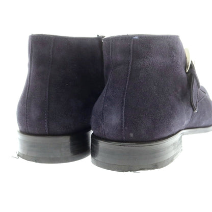 【中古】インテレッサ INTERESSA スエード シングルモンク ブーツ ネイビー【 9 】【 状態ランクB 】【 メンズ 】