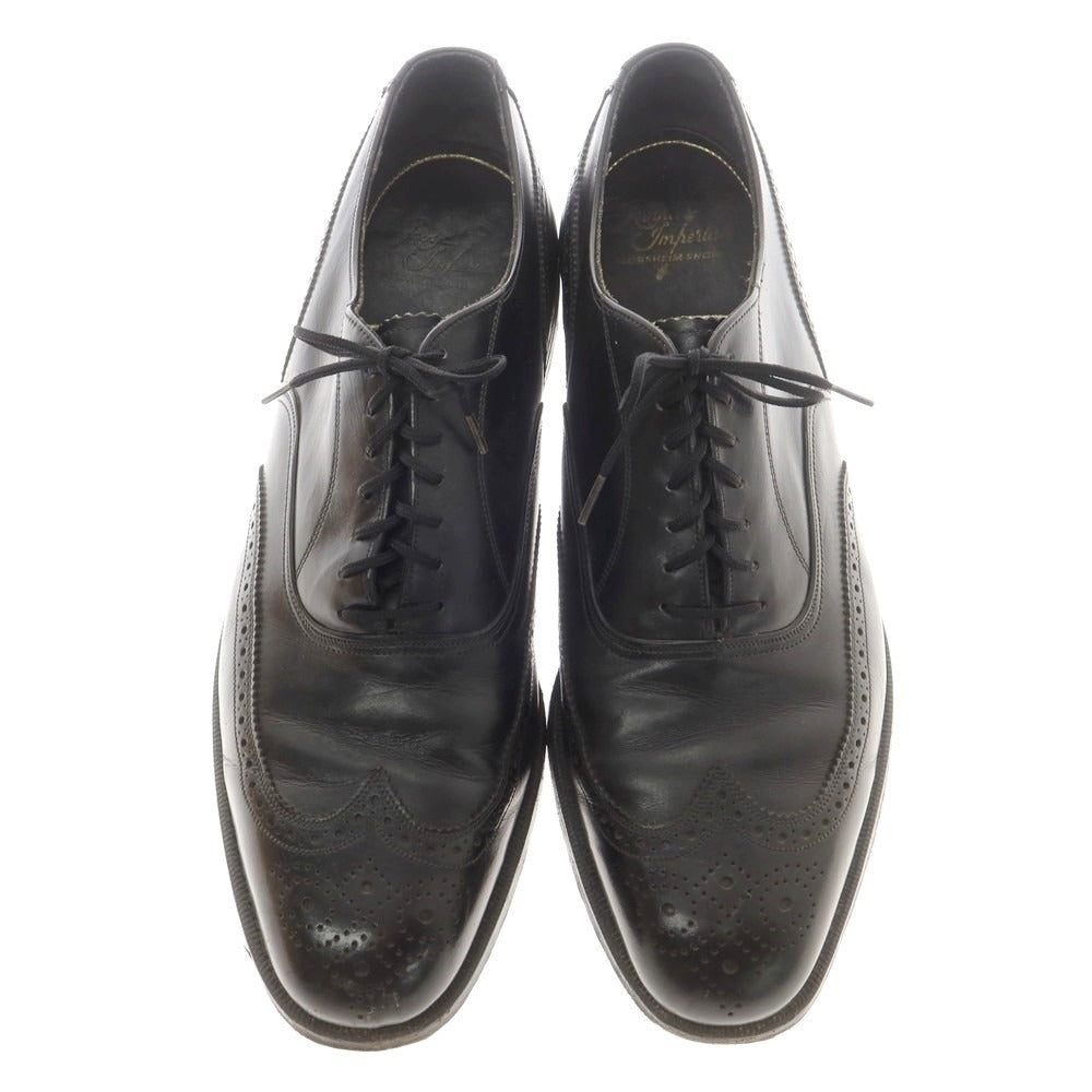 【中古】フローシャイム FLORSHEIM Royal Imperial ウイングチップ ドレスシューズ ブラック【 10D 】【 状態ランクC 】【 メンズ 】
