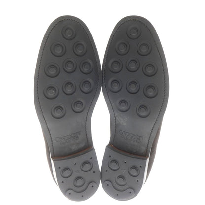 【中古】クロケットアンドジョーンズ CROCKETT&amp;JONES ユナイテッドアローズ別注 BOSTON2 スエード ローファー ブラック【 7E 】【 状態ランクA 】【 メンズ 】