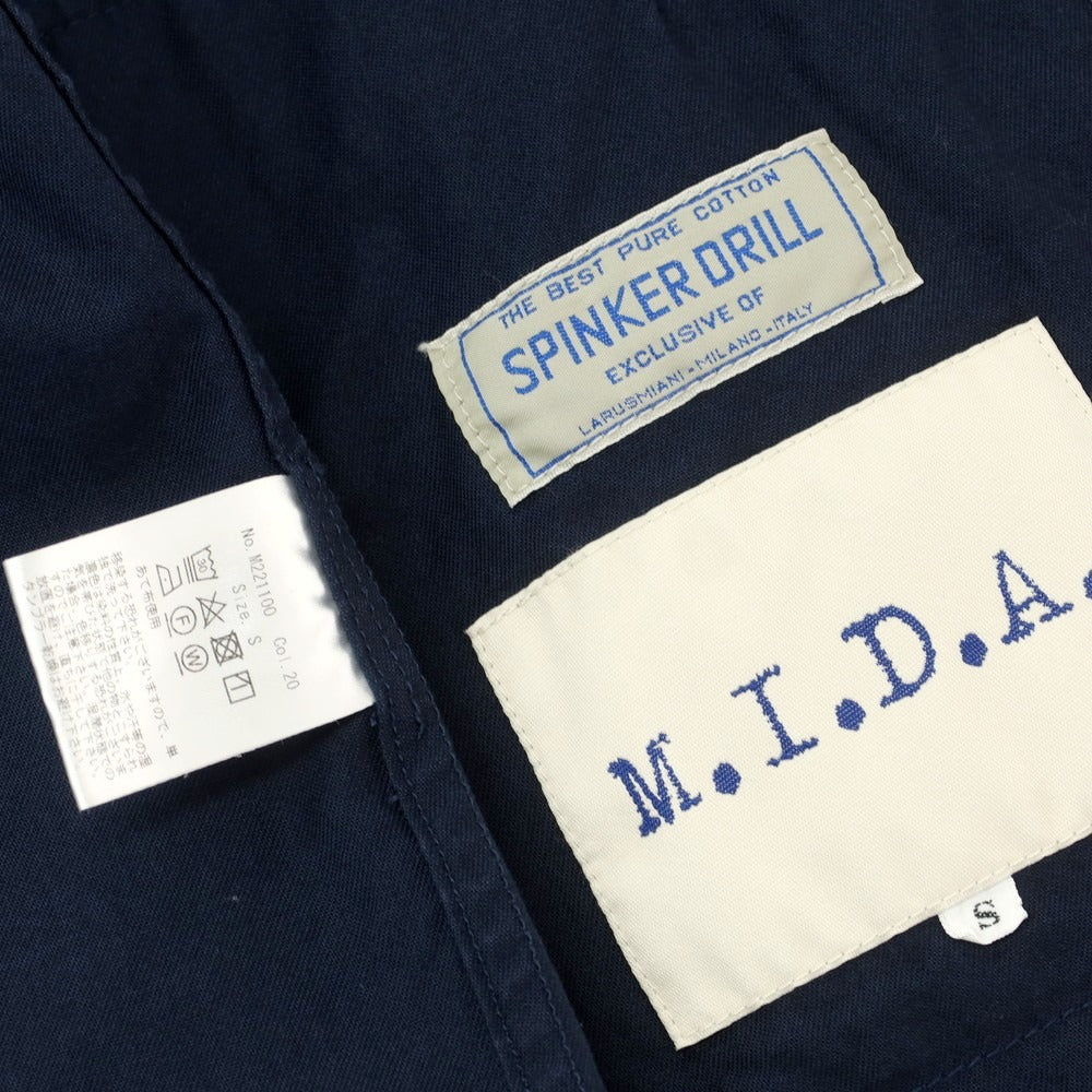 【中古】ミダ M.I.D.A. コットン ミリタリージャケット ネイビー【 S 】【 状態ランクB 】【 メンズ 】
