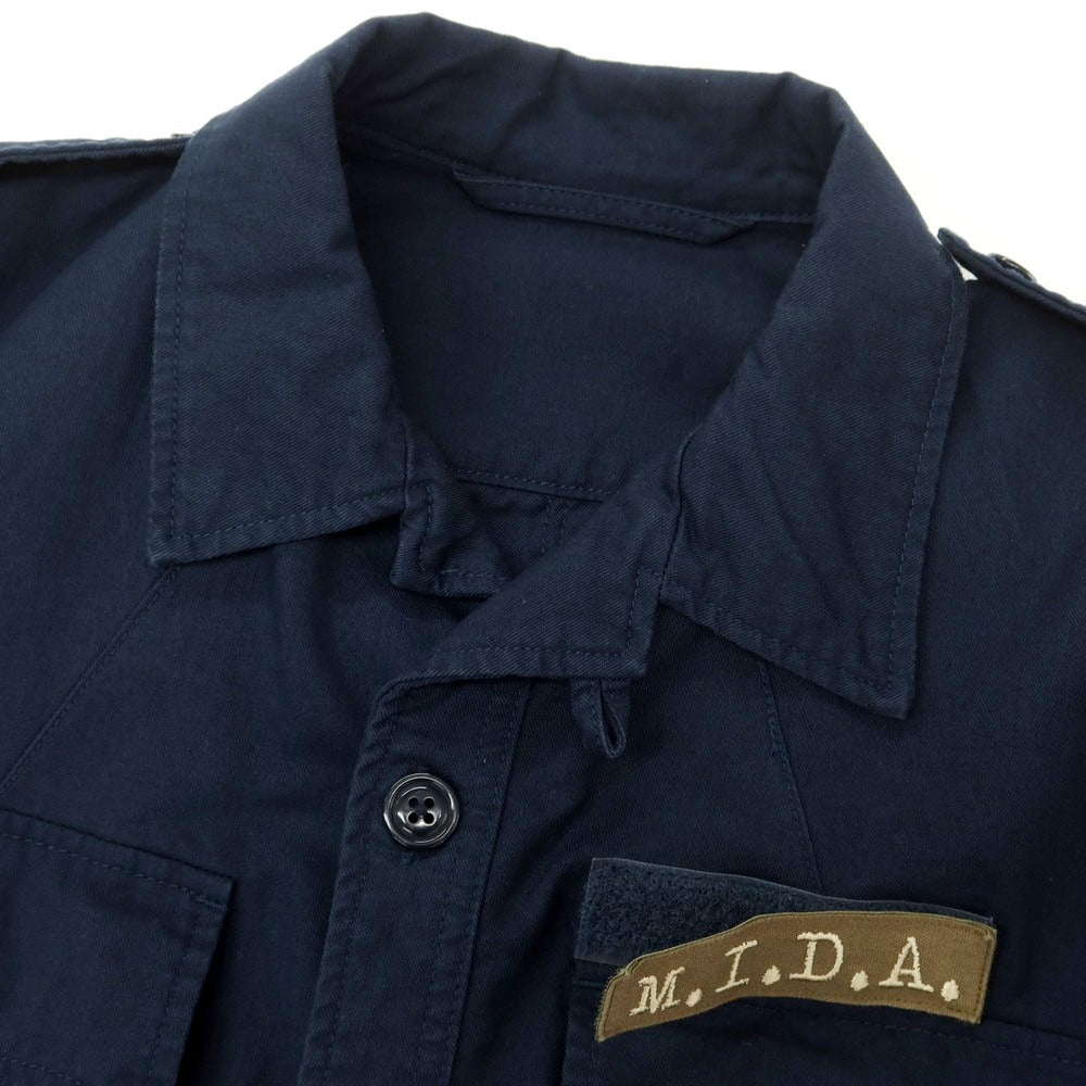 【中古】ミダ M.I.D.A. コットン ミリタリージャケット ネイビー【 S 】【 状態ランクB 】【 メンズ 】