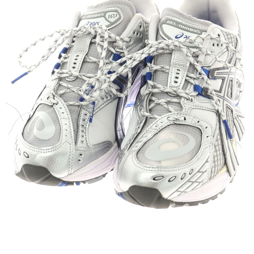 【中古】アシックス asics × INVINCIBLE 2025年春夏 Gel-Nimbus 10.1 スニーカー シルバーxホワイト×ブルー【 27cm 】【 状態ランクA 】【 メンズ 】