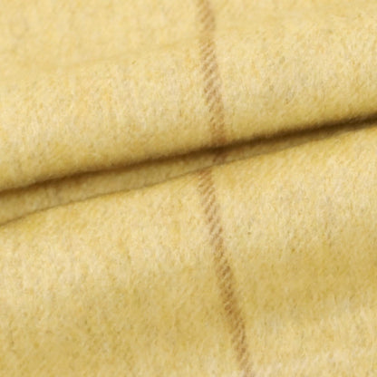 【中古】エルメネジルドゼニア Ermenegildo Zegna カシミヤ チェック マフラー イエロー【 状態ランクB 】【 メンズ 】