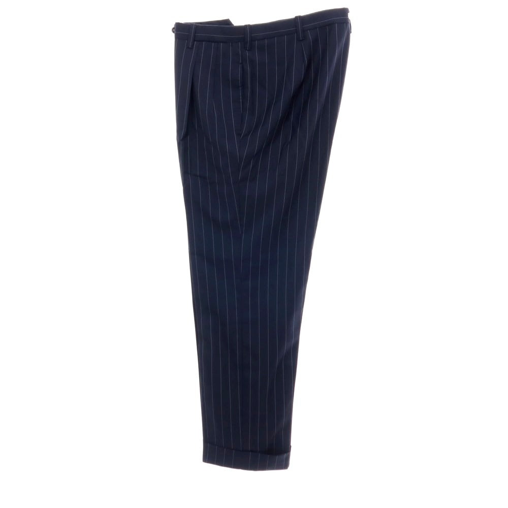 【中古】ロンドンハウス London House  ウール ストライプ ダブルスーツ ネイビー【 サイズ表記なし（L位） 】【 状態ランクB 】【 メンズ 】 [APD]