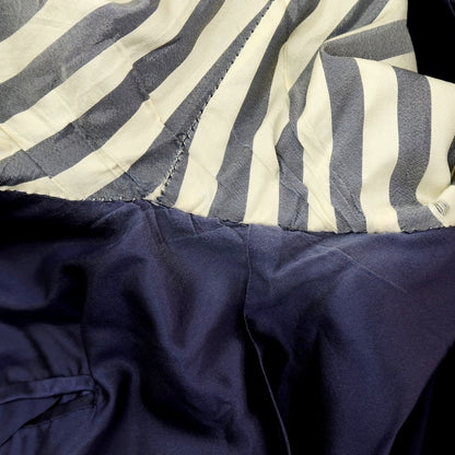 【中古】ロンドンハウス London House ウール ストライプ ダブルスーツ ネイビー【サイズ表記なし（L位）】【 状態ランクB 】【 メンズ 】