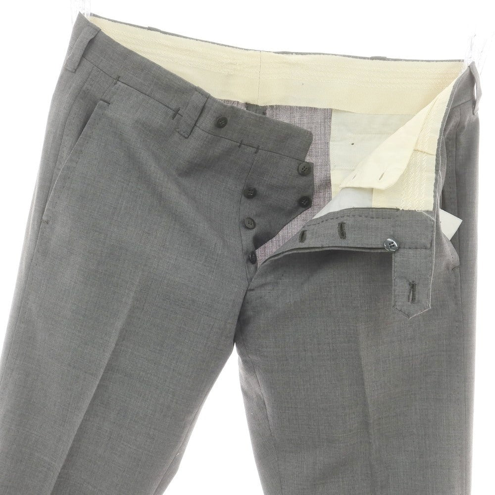 【中古】モーラ Mola ウール系 ドレススラックスパンツ グレー【 表記なし(L位) 】【 状態ランクB 】【 メンズ 】