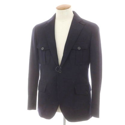 【中古】マッキントッシュフィロソフィー MACKINTOSH PHILOSOPHY TROTTER ストレッチウール カジュアルジャケット ネイビー【 38 】【 状態ランクB 】【 メンズ 】