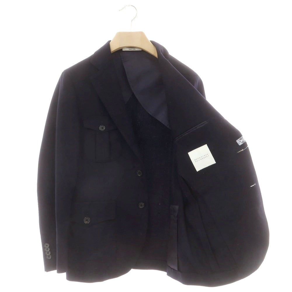 【中古】マッキントッシュフィロソフィー MACKINTOSH PHILOSOPHY TROTTER ストレッチウール カジュアルジャケット ネイビー【 38 】【 状態ランクB 】【 メンズ 】