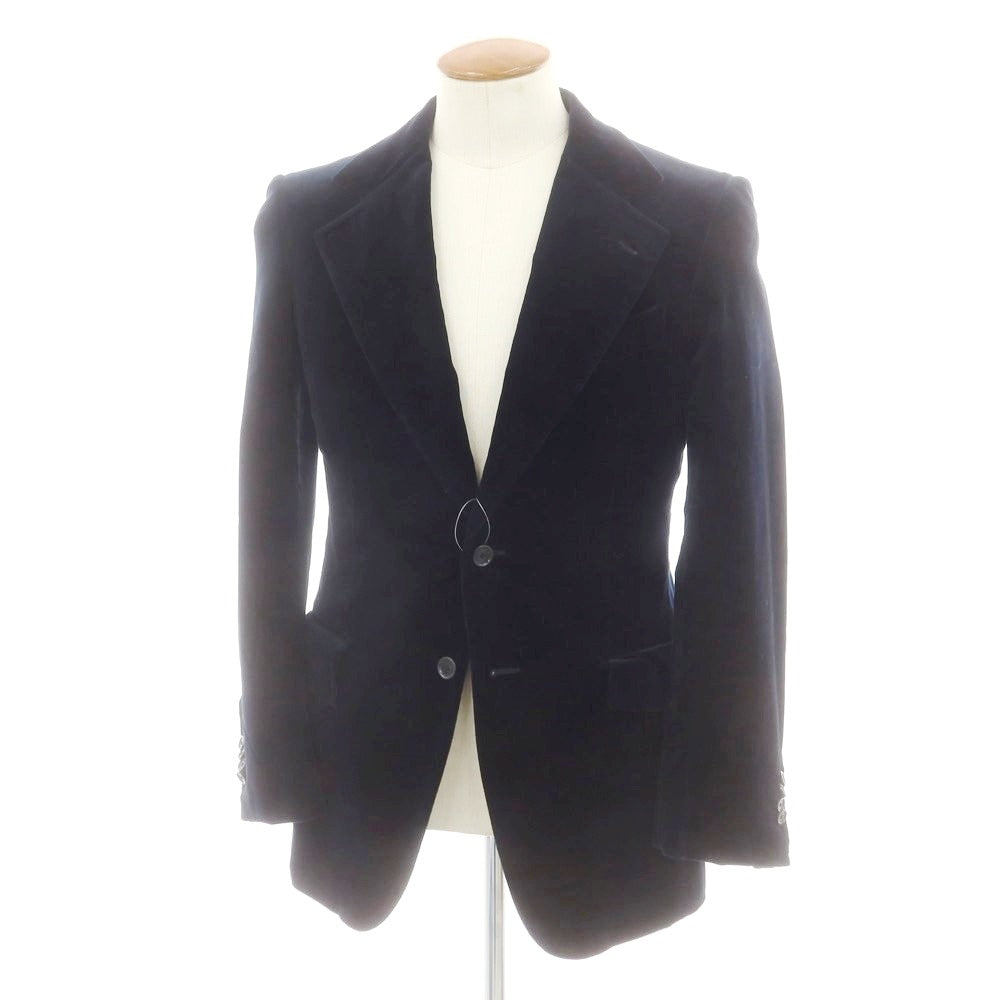 【中古】ソブリン SOVEREIGN ベロアコットン カジュアルジャケット ダークネイビー【 46 】【 状態ランクC 】【 メンズ 】