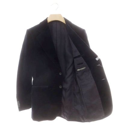 【中古】ソブリン SOVEREIGN ベロアコットン カジュアルジャケット ダークネイビー【 46 】【 状態ランクC 】【 メンズ 】