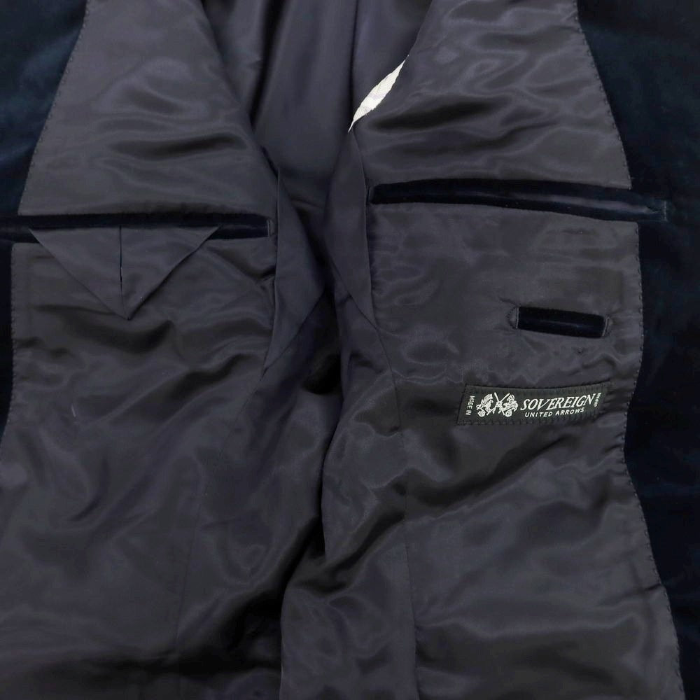 【中古】ソブリン SOVEREIGN ベロアコットン カジュアルジャケット ダークネイビー【 46 】【 状態ランクC 】【 メンズ 】