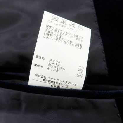 【中古】ソブリン SOVEREIGN ベロアコットン カジュアルジャケット ダークネイビー【 46 】【 状態ランクC 】【 メンズ 】