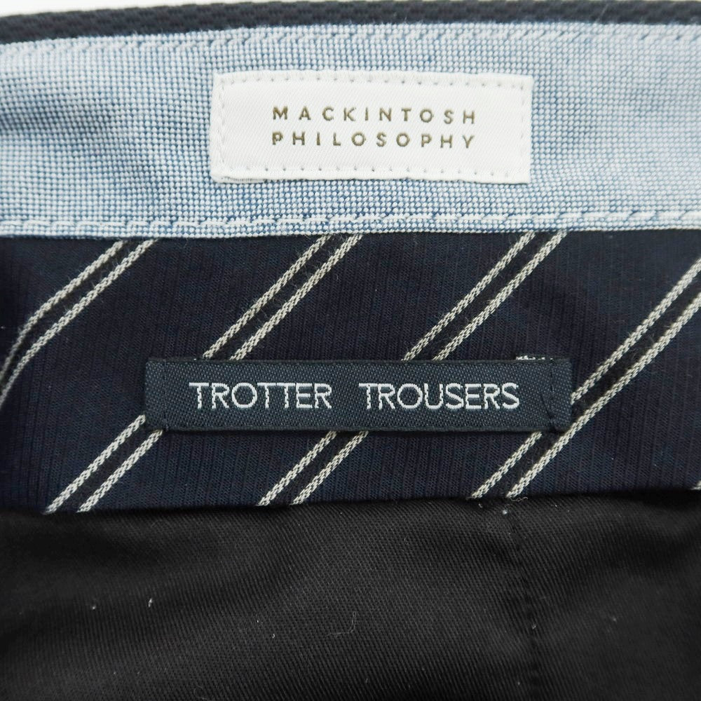 【中古】マッキントッシュフィロソフィー MACKINTOSH PHILOSOPHY TROTTER ポリエステル カジュアルスラックスパンツ ネイビー【サイズ42】【 状態ランクB 】【 メンズ 】 [EPD]