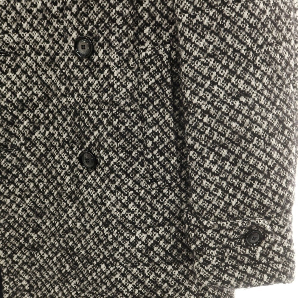 【中古】タリアトーレ TAGLIATORE MELVIN シルク混ウールコットン ダブルブレストコート ブラックxホワイト【 46 】【 状態ランクB 】【 メンズ 】 [BPD]