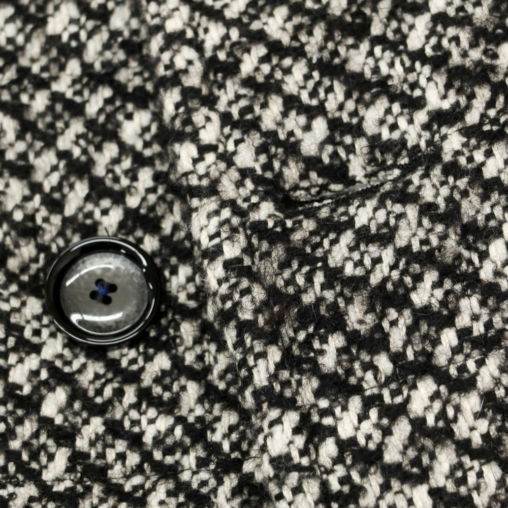 【中古】タリアトーレ TAGLIATORE MELVIN シルク混ウールコットン ダブルブレストコート ブラックxホワイト【 46 】【 状態ランクB 】【 メンズ 】