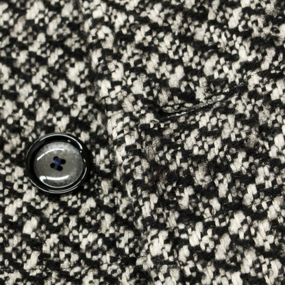 【中古】タリアトーレ TAGLIATORE MELVIN シルク混ウールコットン ダブルブレストコート ブラックxホワイト【 46 】【 状態ランクB 】【 メンズ 】