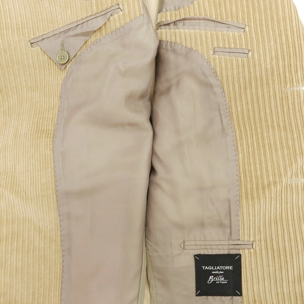 【中古】タリアトーレ TAGLIATORE Brilla per il gusto別注 コーデュロイ カジュアルジャケット ベージュ【 46 】【 状態ランクC 】【 メンズ 】