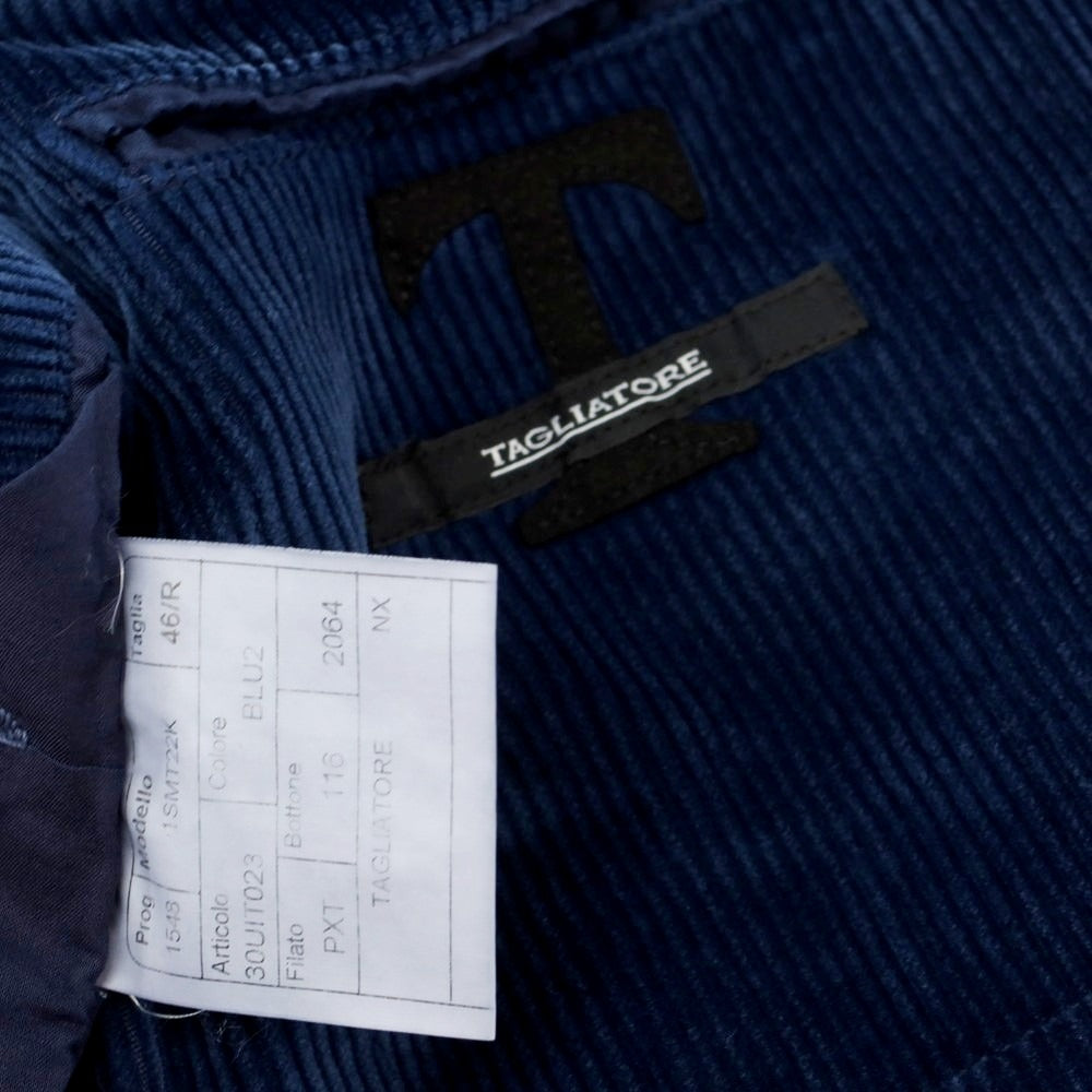 【中古】タリアトーレ TAGLIATORE コーデュロイ カジュアルジャケット ライトネイビー【 46 】【 状態ランクC 】【 メンズ 】