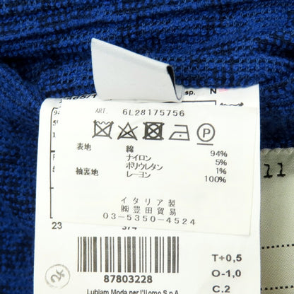 【中古】エルビーエム1911 L.B.M.1911 コットンナイロン ジャージー ハウンドトゥース 2B カジュアルジャケット ブルーxネイビー【 46 】【 状態ランクC 】【 メンズ 】