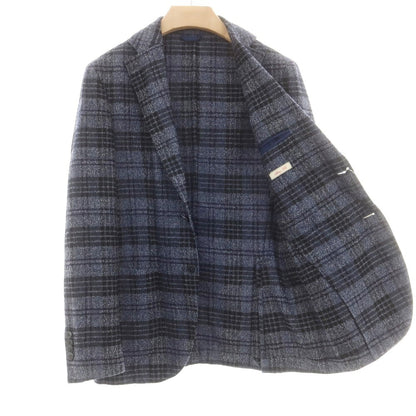 【中古】エルビーエム1911 L.B.M.1911 ウールポリエステル チェック カジュアルジャケット グレーネイビーxブラック【 46 】【 状態ランクB 】【 メンズ 】