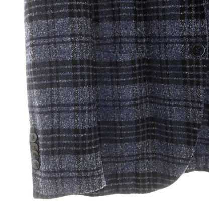 【中古】エルビーエム1911 L.B.M.1911 ウールポリエステル チェック カジュアルジャケット グレーネイビーxブラック【 46 】【 状態ランクB 】【 メンズ 】