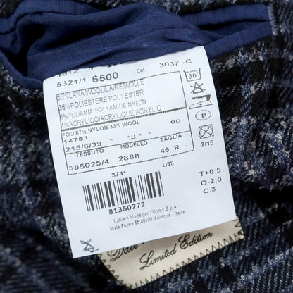 【中古】エルビーエム1911 L.B.M.1911 ウールポリエステル チェック カジュアルジャケット グレーネイビーxブラック【 46 】【 状態ランクB 】【 メンズ 】