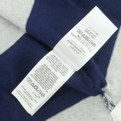 【中古】ポロ ラルフローレン Polo Ralph Lauren Big Fit Rugby Shirt ボーダー 長袖ラガーシャツ ネイビーxグレー【 L 】【 状態ランクA 】【 メンズ 】