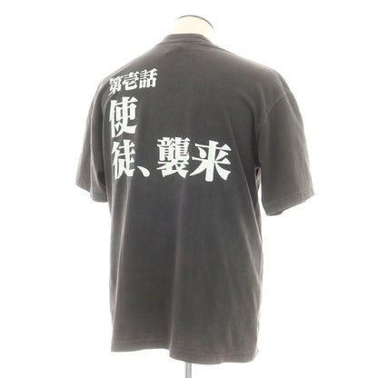 【中古】エヴァンゲリオン:95 EVANGELION:95 ダメージ加工 クルーネック 半袖Ｔシャツ ダークグレー【 L 】【 状態ランクA 】【 メンズ 】
