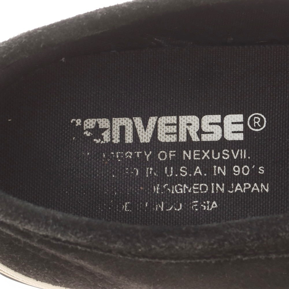 【中古】ネクサスセブン NEXUSVII × CONVERSE ADDICT One Star Loafer スエード スニーカー ブラック【 サイズ27 】【 状態ランクC 】【 メンズ 】 [BPD]