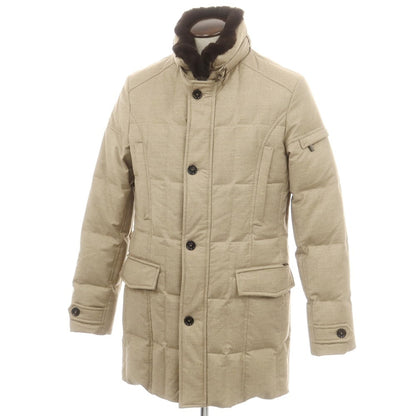 【中古】ムーレー MOORER ウールカシミヤ ダウンコート ベージュ【 50 】【 状態ランクB 】【 メンズ 】