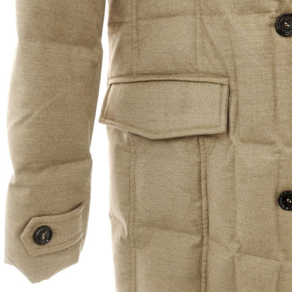 【中古】ムーレー MOORER ウールカシミヤ ダウンコート ベージュ【 50 】【 状態ランクB 】【 メンズ 】