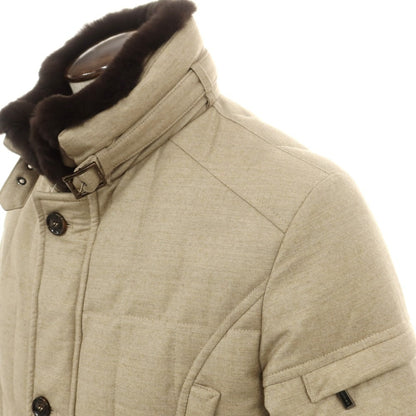 【中古】ムーレー MOORER ウールカシミヤ ダウンコート ベージュ【 50 】【 状態ランクB 】【 メンズ 】