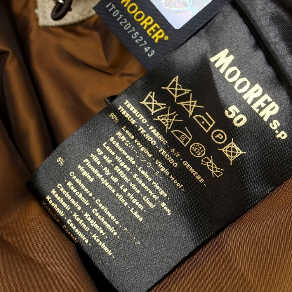 【中古】ムーレー MOORER ウールカシミヤ ダウンコート ベージュ【 50 】【 状態ランクB 】【 メンズ 】