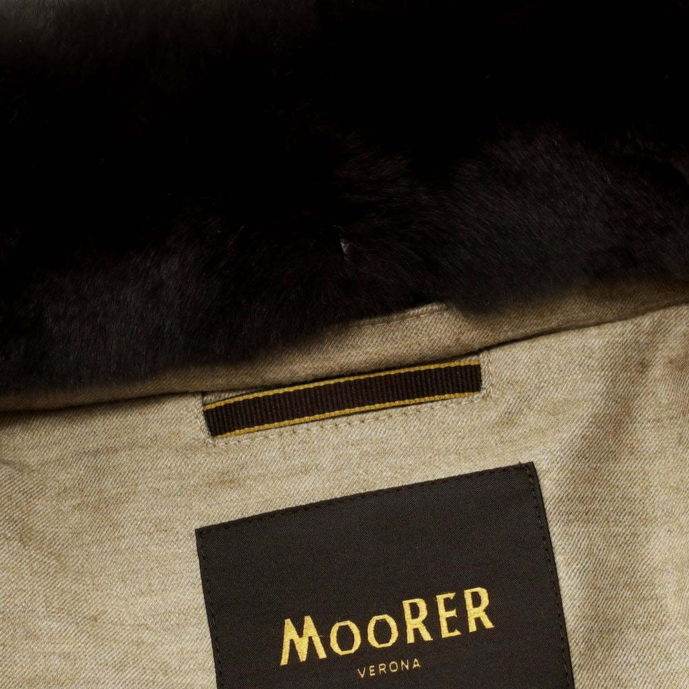 【中古】ムーレー MOORER ウールカシミヤ ダウンコート ベージュ【 50 】【 状態ランクB 】【 メンズ 】